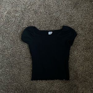 Abercrombie Kids rutched black crop top size 13/14